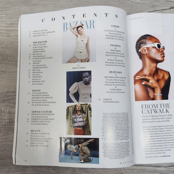 🍭7/$15 Harper's Bazaar Magazine June/July 2024 Emma Corrin - Picture 2 of 4